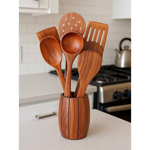 7PC WOODEN SPOON SET