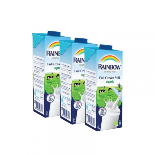 Rainbow Rtd Organic Lf Milk Value Pk 3X1Ltr