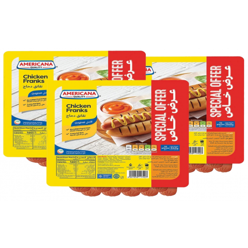Americana Chicken Franks 3X300Gm