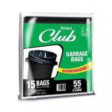 Sanita Club Garbage Bag Biodegradable 55 Gallons 15Bags