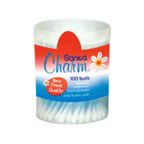 Charm Round Small Box Ear Buds 100 Pieces