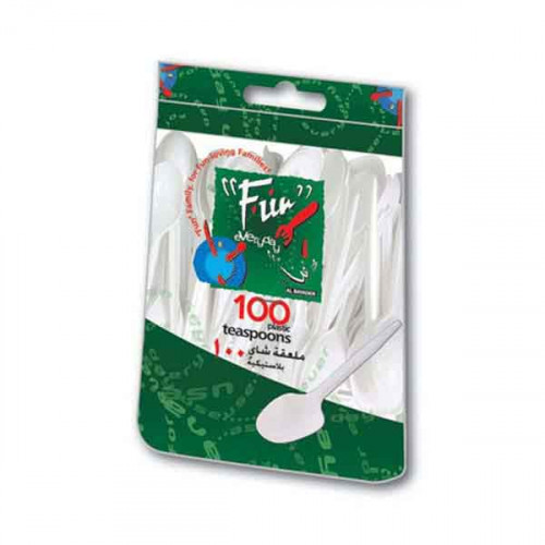 Fun Plastic Spoon Teaspoon 5 White 100'S x 40 Packets