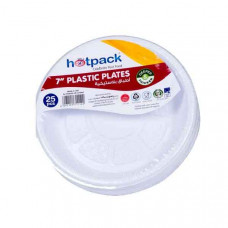 Hotpack Plastic Round Plate 7 Inch x 25'S