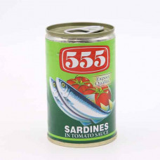 555 Sardines In Tomato Sauce Green 155g