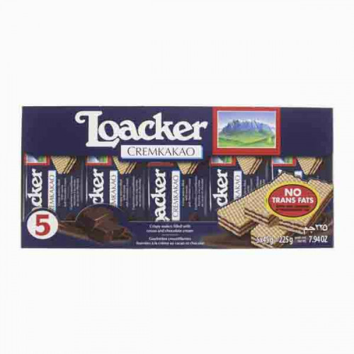 Loacker Cream Kakao Wafer 5's x 45g