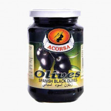 Acorsa Olives Black Plain Jar 575g