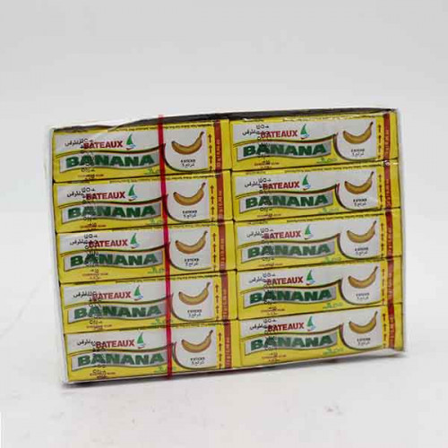 Bateaux Banana Chewing Gum 20 Sachet x 14.5g