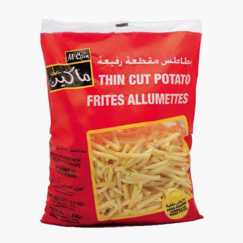 Mccain Family Size Thin Cut Potato Fries 2.5kg