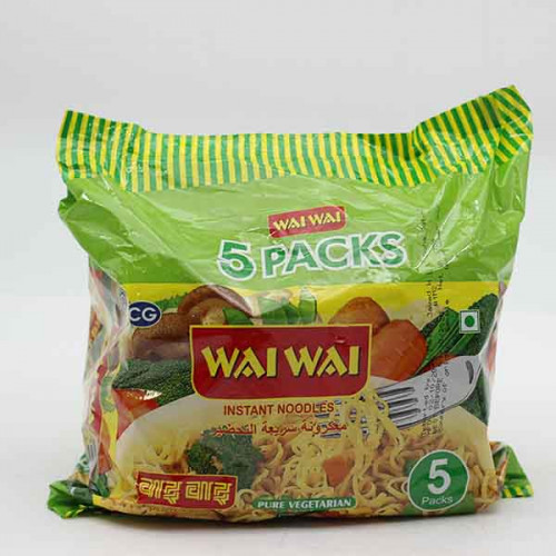 Wai Wai Vegetable Noodles 75g x 5 Sachet