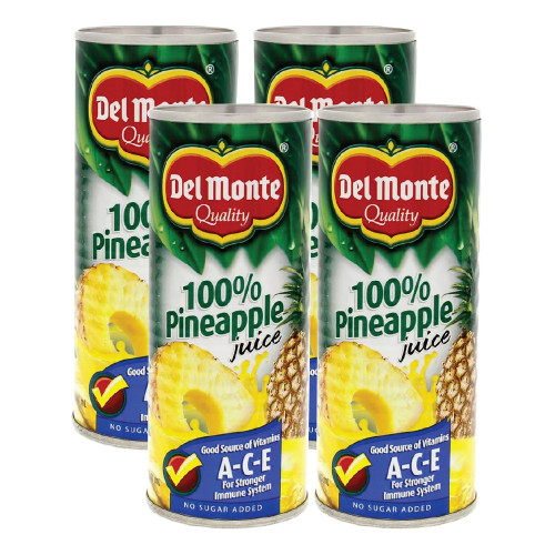 Del Monte Sweetened Pineapple Juice 240Mlx 4s