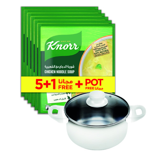 Knorr Chicken Soup Noodles 60Gm 5+1+Pot Free