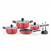 Gitco Hotwaves Non Stick Cookware 9 Pcs Set Ac8516