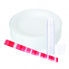 G Pack 10 Foam Plate 25S+Soffra+Plastic Cup 50S