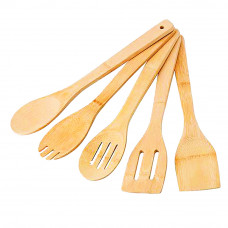 Royal Green 5Pc Wooden Cutlery Set Rgwc-01 Res3088