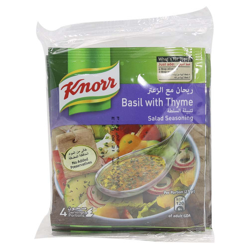 KNORR SALAD SEASONING BASIL/THYME 4*10GM