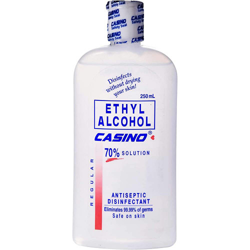 Casino Ethyl Alcohol Anti Desinfectant 70% Solution 250ml -- كاسينو  يتيل كحول مطهر 70% حلول 250مل