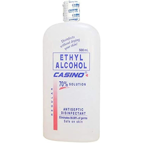 Casino Ethyl Alcohol 70% Regular 500ml -- كاسينو كحول يتيل 70%حلول عادي 500مل