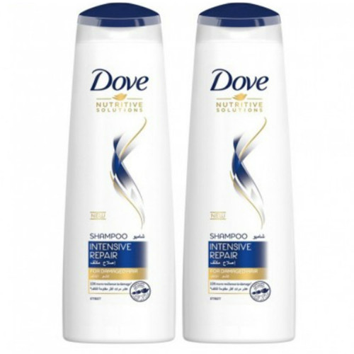 Dove Nutritive Solutions Intensive Repair Shampoo 2 x 400ml -- دوف شامبو  شامبو إصلاح مكثف من مجموعة حلول مغذية2*400مل