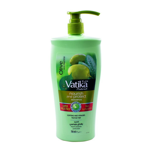 Dabur Vatika Shampoo Nourish & Protect 600ml + 100ml -- دابور فاتيكاس شامبو يغذي ويحمي 600مل+100مل