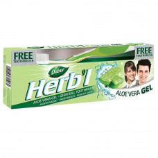 Dabur Toothpaste Herbal Natural Fresh Gel With Aloe Vera 150g -- دابور عشبي نعيمي معجون أسنان 150جم