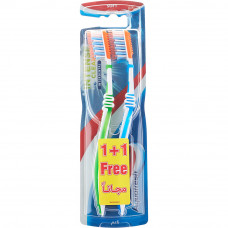 Aquafresh Intense Clean Interdental Soft Toothbrush Twin pack 1+1 -- أقوفريش فرشات  ناعمة تنظيف مكثف بين الأسنان عبوة تومئين 1+1