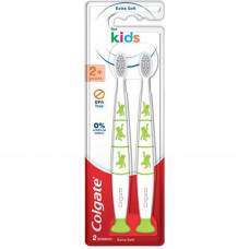 Colgate Kids Zero Toothbrush 2+ Years Valuepack Extra Soft 2s -- فرشاة أسنان أطفال زيرو من كولجيت 2+ سنوات عبوة اقتصادية ناعمة للغاية 2 ع
