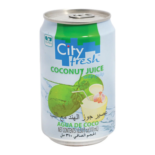 City Fresh Coconut Juice with Pulp 6Sx310ml -- سيتي طازجة عصير جوز هند بلب 6ع*310مل