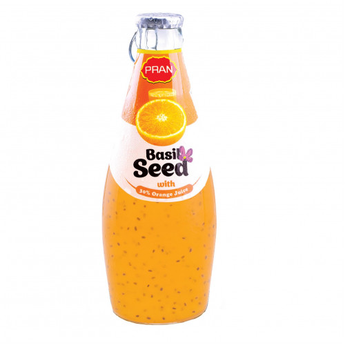 Pran Basil Seed Drink With Orange Flavor 290 ml -- بران بذور ريحان شراب ببرتقال منكهة 290مل 