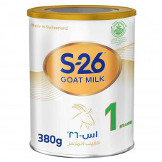 Nestle S26 Goat Milk Stage 1 Infant Formula From 0-6 Months 380g -- نستل س26حليب غنم مرتبة 1أطفال من 0-6شهور 380جم 