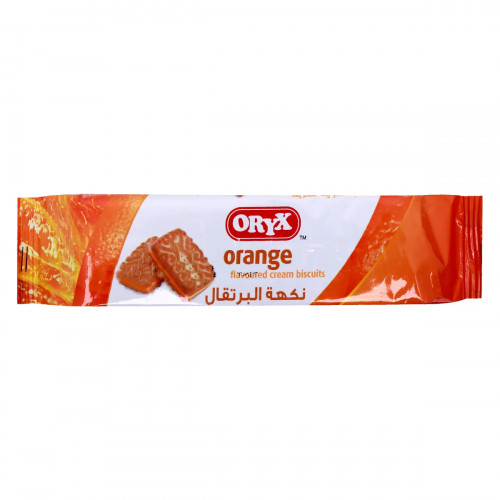 Oryx Orange Flavoured Cream Biscuit 82g -- أوريكس بسكويت كريمة بنكهة برتقال82ج