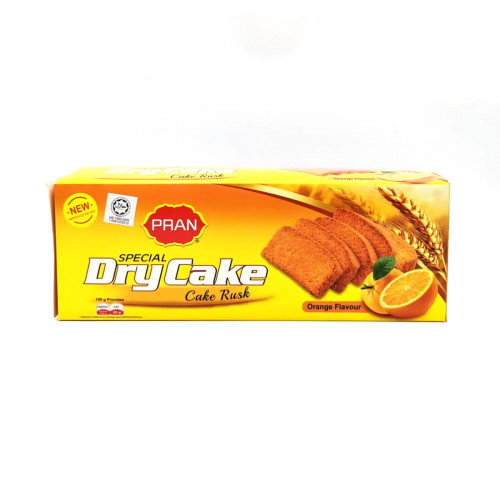 PRAN Dry Cake Cake Rusk Orange Flavo -- بران كعكة جافة شابورة برتقالي نكهة