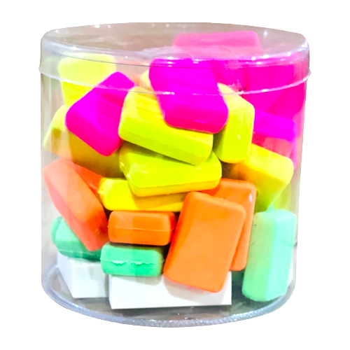 Xplore Neon &White Eraser 50Pcs