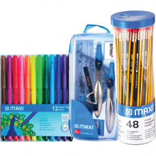 Maxi 48P Hb Pencl+Math Box + 12Pc Color Pen