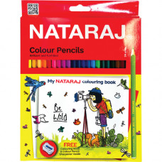 Nataraj Colour Pencil 24S With Colouring Book
