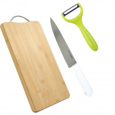 Homeway Wooden Cutting Board +6 Knife+Peeler