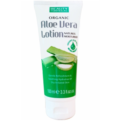 Beauty Formulas Organic Aloe Vera Lotion 100ml -- غسول الصبار العضوي بيوتي فورميولاس 100 مل