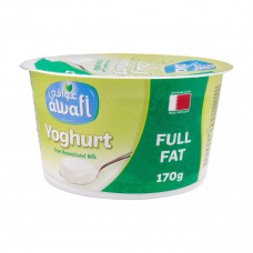 Awafi Plain Yoghurt Full Fat 170g -- زبادي سادة عوافي كامل دسم 170جم 