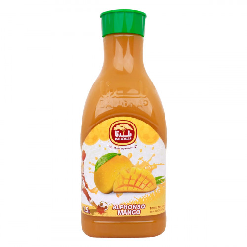 Baladna Fresh Alphonso Mango Juice 1.5Ltr -- عصير مانجو ألفونسو طازجة بلدنا 1.5لتر
