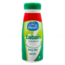 Awafi Drinking Laban Full Fat 200ml -- لبن شراب عوافي كامل دسم 200مل 
