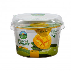 Mazzraty Probiotic Mango Flavor Yogurt 170g -- زبادي منكهة مانجو بروبيوتيك مزرعتي 170جم 