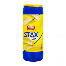 Lays Stax Original Potato Chips 163g -- ليز ستاكس رقائق البطاطس الأصلية 163 جرام