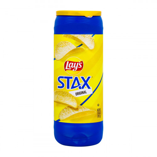 Lays Stax Original Potato Chips 163g -- ليز ستاكس رقائق البطاطس الأصلية 163 جرام