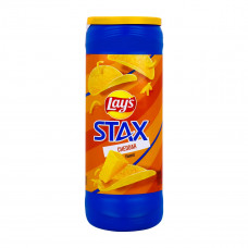 Lays Stax Cheddar Potato Chips 156g -- ليز ستاكس رقائق البطاطس بجبنة الشيدر 156 جرام