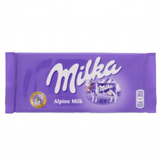 Milka Chocolate Alpine Milk 100g -- ميلكا شوكولاتة حليب جبال الألب 100 جرام