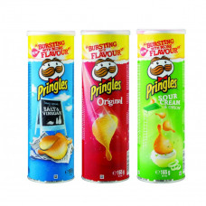 Pringles Chips Assorted 3 x 165g -- برينجلز شيبس متنوعة 3 × 165 جرام