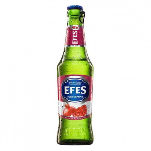 Efes Non Alcoholic Malt Beverage with Pomegranate Flavor 330 ml -- إيفيس - مشروب شعير غير كحولي بنكهة الرمان 330 مل