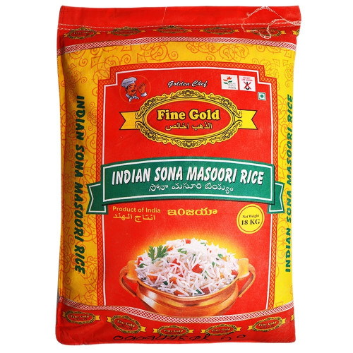 Fine Gold Sona Masoori Rice 18kg -- أرز سونا ماسوري ذهبي فاخر 18 كجم