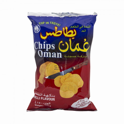 Oman Chips With Chili Flavor 150g -- شيبس عمان بنكهة الفلفل الحار 150 جرام