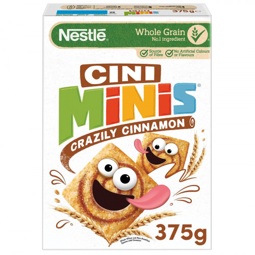 Nestle Cini Minis Cinnamon Breakfast Cereal 375g -- نيستل سيني حبوب غذاء بالقرفة375ج