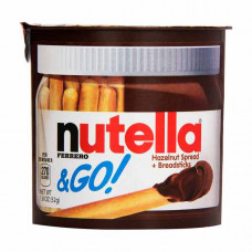 Nutella And Go Hazelnut Spread + Bread Sticks 52gm -- كريمه شيكولاته نوتيلا بالبندق + أعواد خبز 52 جم